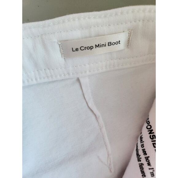 NWD Frame Le Crop Braided Waist Mini Boot Jeans size 24 Blanc #7A401 - Picture 8 of 15